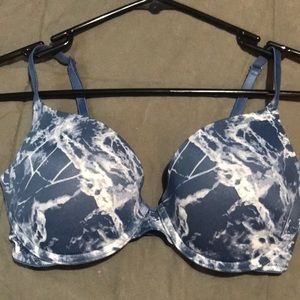 Pink Victoria’s Secret, 32D, blue tie dye